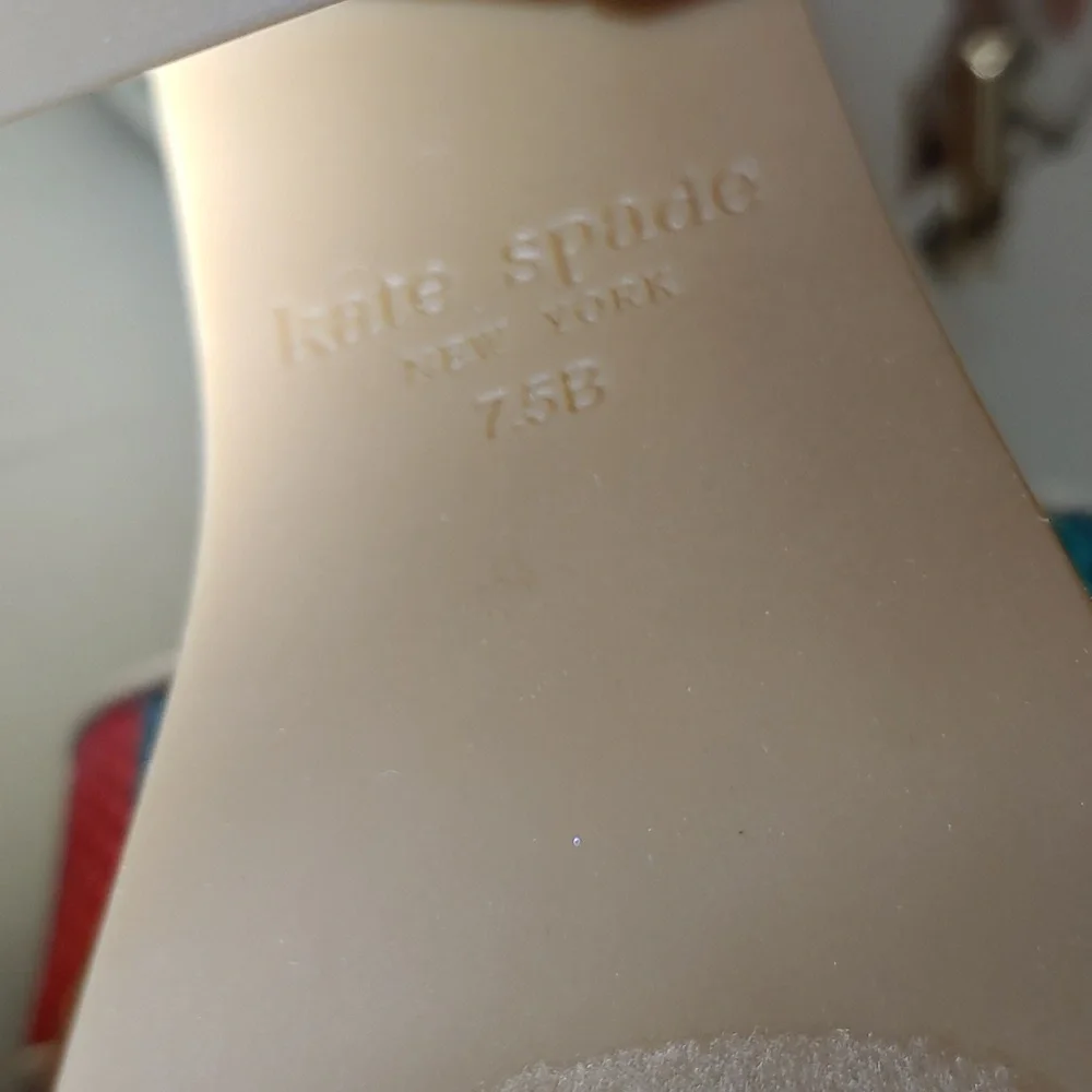 Kate Spade Women's Size 7.5 Sandal with 5 inch Cork Heel, NWOB